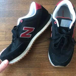 Red and black new balances